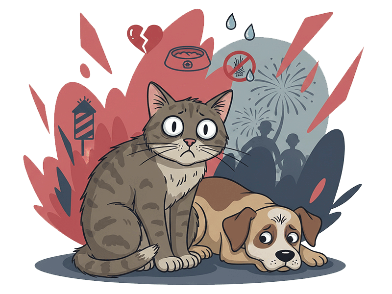 Bailes, stress, ko tas nodara mājdzīvniekam?